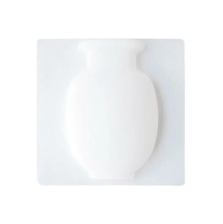 Silicone Sticky Wall Vase For Plants 15x15cm White