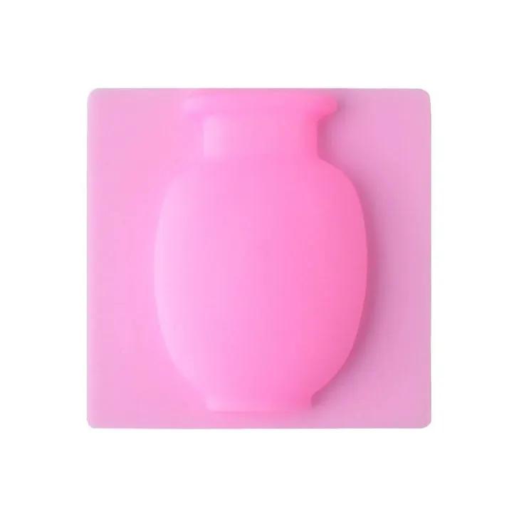 Silicone Sticky Wall Magic Plant Vases Container Flowers Bottle Pots Decor