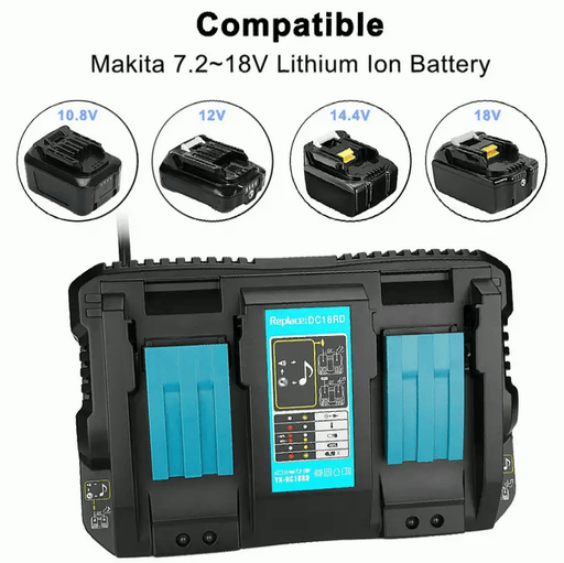 For Makita Battery DC18RD Lithium 18V Dual Port Charger – view 2