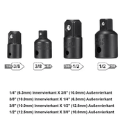 12Pc Drill Socket Adapter Set Impact Nut Driver Hex Extension Bit 1/4" 3/8" 1/2" – view 3