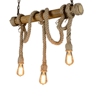 salelink.co.nz Unbranded Bamboo Rope Hanging Pendant Light 3 Heads Natural Bamboo Rope Pendant Light Three Heads E27