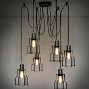 Six Head Spider Cage Ceiling Pendant Light E27 Bulb Not Included – view 2