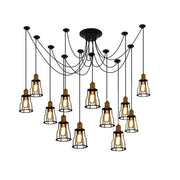 12 Heads Ceiling Lamp Vintage Industrial Cage Light – view 1