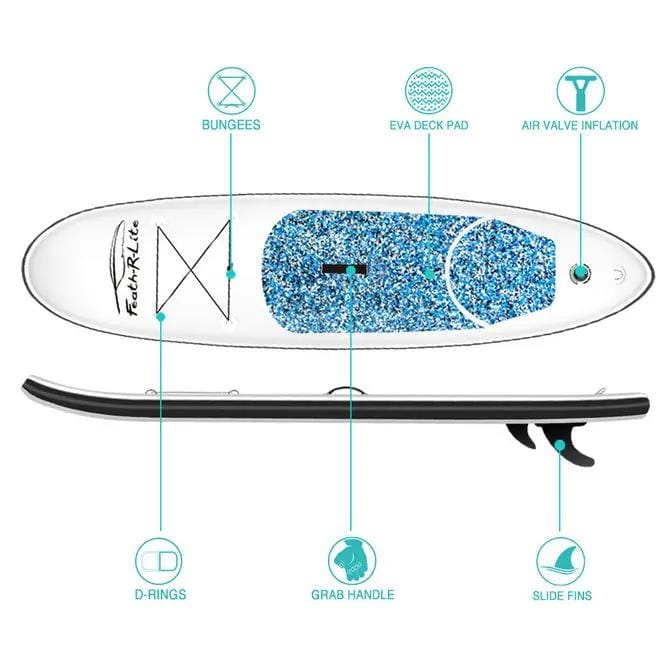 10ft' Inflatable Stand Up Paddle Board Surfboard SUP (PR7607) – view 3