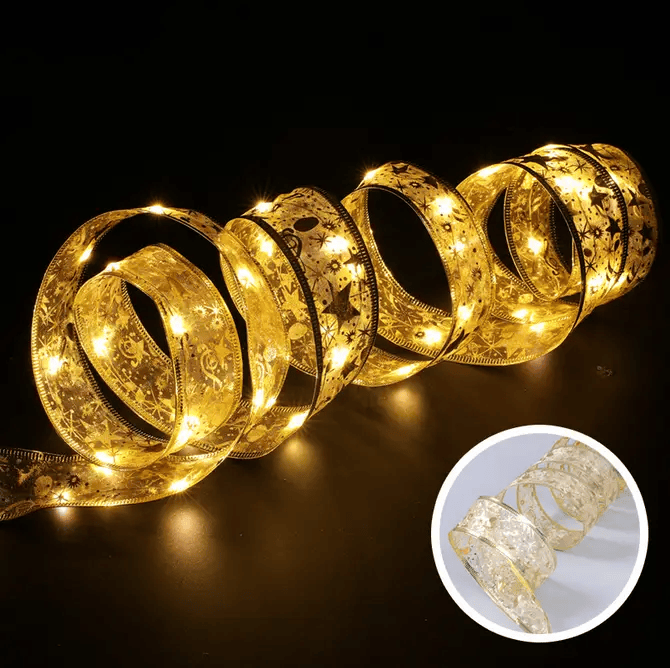 LED Gold Ribbon String Light 10M Christmas Light – view 2