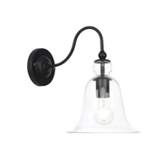 salelink.co.nz Unbranded Glass Wall Light Glass Bell Shade Wall Light Sconce E27 Modern Black