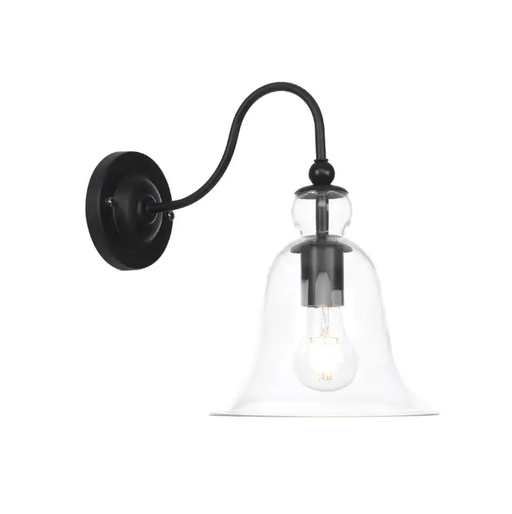 salelink.co.nz Unbranded Glass Wall Light Glass Bell Shade Wall Light Sconce E27 Modern Black