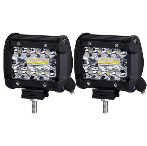 2x 4inch CREE LED Work Light Bar Spot Flood OffRoad Driving Reverse 4x4 Ford – view 1