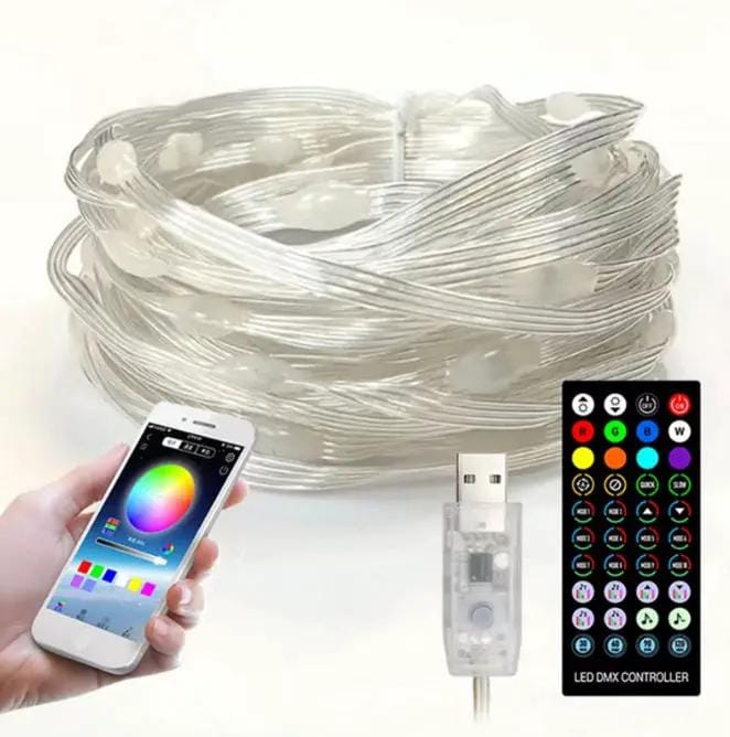 salelink.co.nz Unbranded 2M Smart LED String Lights RGBIC Strip 2M RGBIC Smart LED String Lights App Controlled