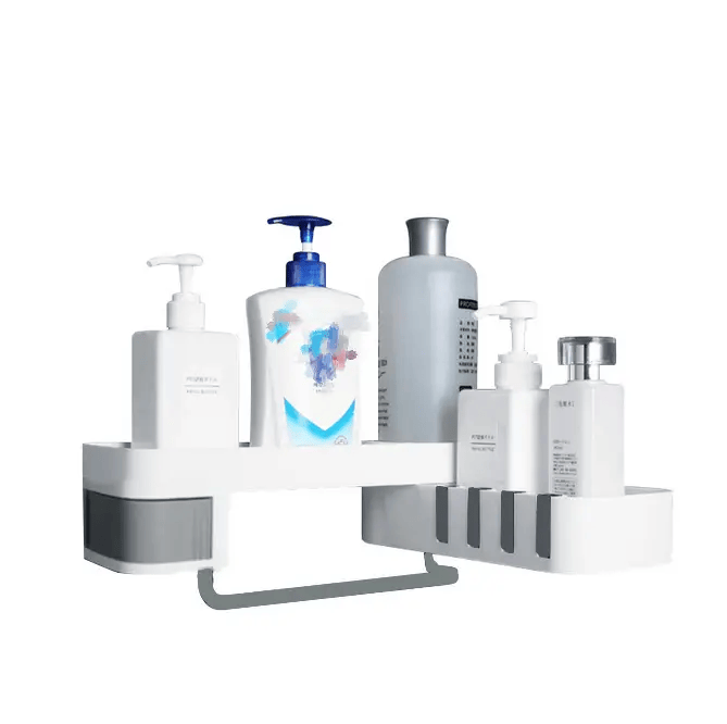 Shower Caddy Corner Bathroom Storage Shelf Holder Rack Organiser Adhesive Tripod – view 1