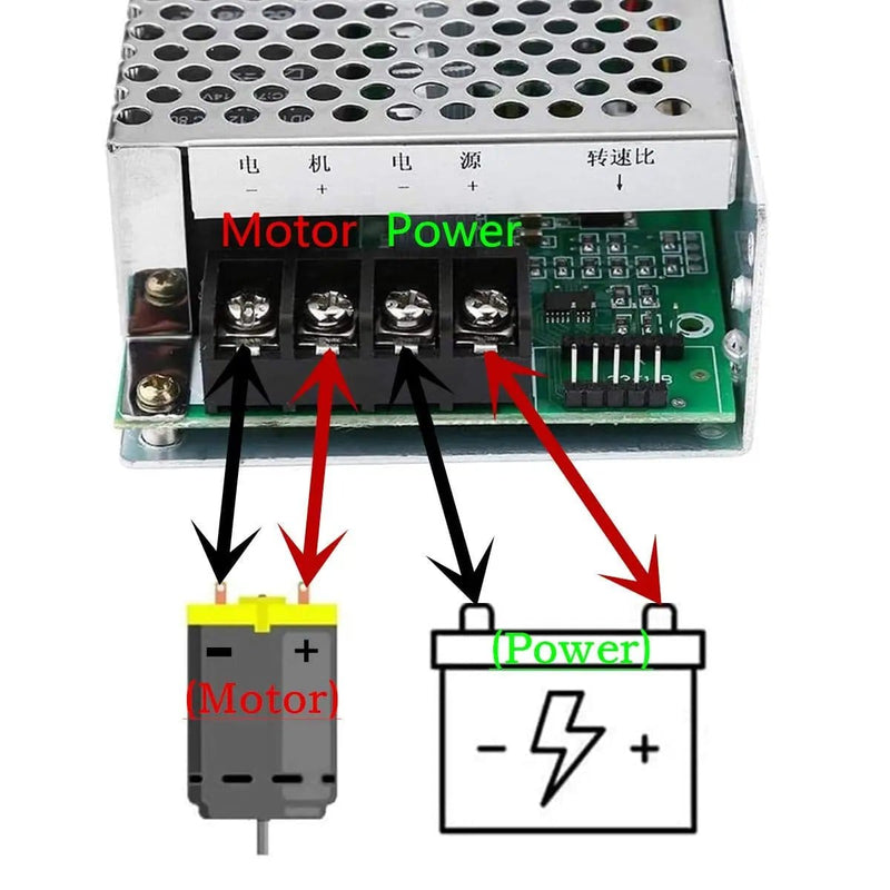 DC Motor Speed Controller 10V To 55V 60A PWM CW CCW Reversible – view 5