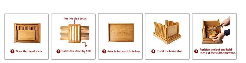salelink.co.nz Unbranded Bamboo Bread Slicer Loaf Cutting Board Bamboo Bread Slicer Cutting Board With Crumb Tray