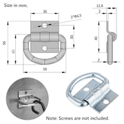 Tie Down D Ring Lashing Ring Anchor Point Trailer Mount Truck UTE – view 4