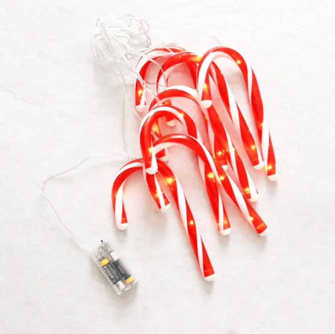Holiday Christmas Xmas Candy Cane String Lights – view 4