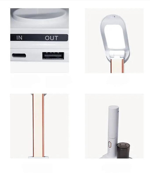 Desk Lamp with Wireless Charging and Pen Holder White – view 2