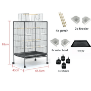 salelink.co.nz Unbranded 95cm Standing Bird Parrot Cage 95cm Standing Bird Parrot Cage | Action Outdoors NZ