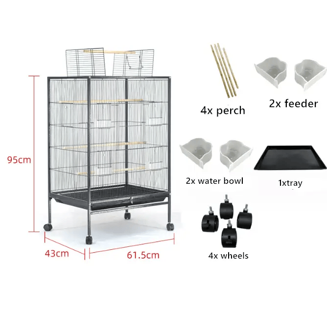 salelink.co.nz Unbranded 95cm Standing Bird Parrot Cage 95cm Standing Bird Parrot Cage | Action Outdoors NZ