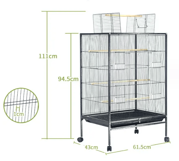 salelink.co.nz Unbranded 95cm Standing Bird Parrot Cage 95cm Standing Bird Parrot Cage | Action Outdoors NZ