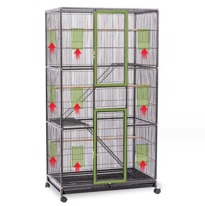 salelink.co.nz Unbranded 177cm Large Bird Cage 177cm Wrought Iron Standing Bird Cage for Parrots