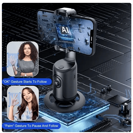 salelink.co.nz Unbranded Auto Face Tracking Phone Holder Black Auto Face Tracking Phone Holder Black | Action Outdoors NZ