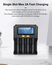 salelink.co.nz Unbranded Smart Battery Charger 4 Slots Smart Battery Charger 4 Slots | Action Outdoors NZ