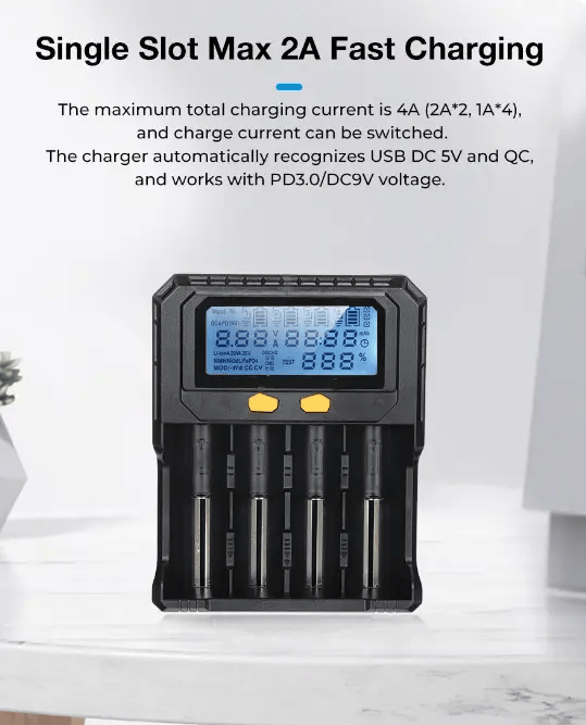 salelink.co.nz Unbranded Smart Battery Charger 4 Slots Smart Battery Charger 4 Slots | Action Outdoors NZ