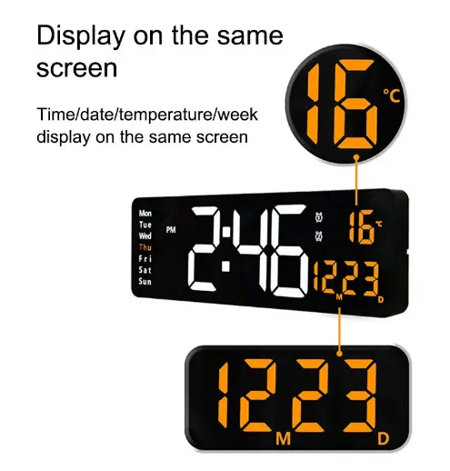 salelink.co.nz Unbranded 38.7cm Digital Wall Clock 38.7cm Digital Wall Clock (GZJ2489) | Action Outdoors NZ