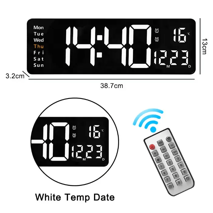 salelink.co.nz Unbranded 38.7cm Digital Wall Clock 38.7cm Digital Wall Clock (GZJ2489) | Action Outdoors NZ