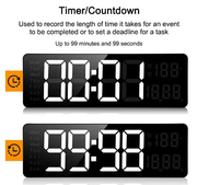 salelink.co.nz Unbranded 38.7cm Digital Wall Clock 38.7cm Digital Wall Clock (GZJ2489) | Action Outdoors NZ