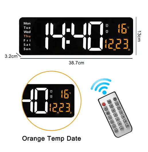 salelink.co.nz Unbranded Digital Wall Clock Large Digital Wall Clock Large | Action Outdoors NZ