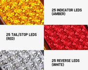 2x LED Tail Lights Stop Indicator Reverse 12V Ute Trailer Caravan Truck – view 4