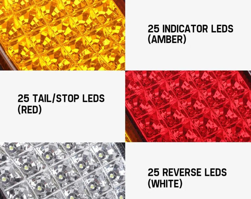 2x LED Tail Lights Stop Indicator Reverse 12V Ute Trailer Caravan Truck – view 4
