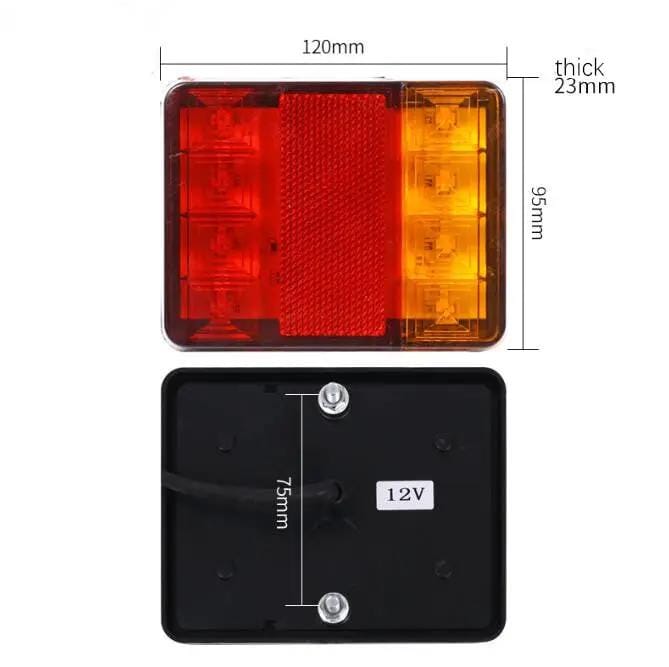 A Pair 12V 24V LED Trailer Truck Tail Lights – view 2