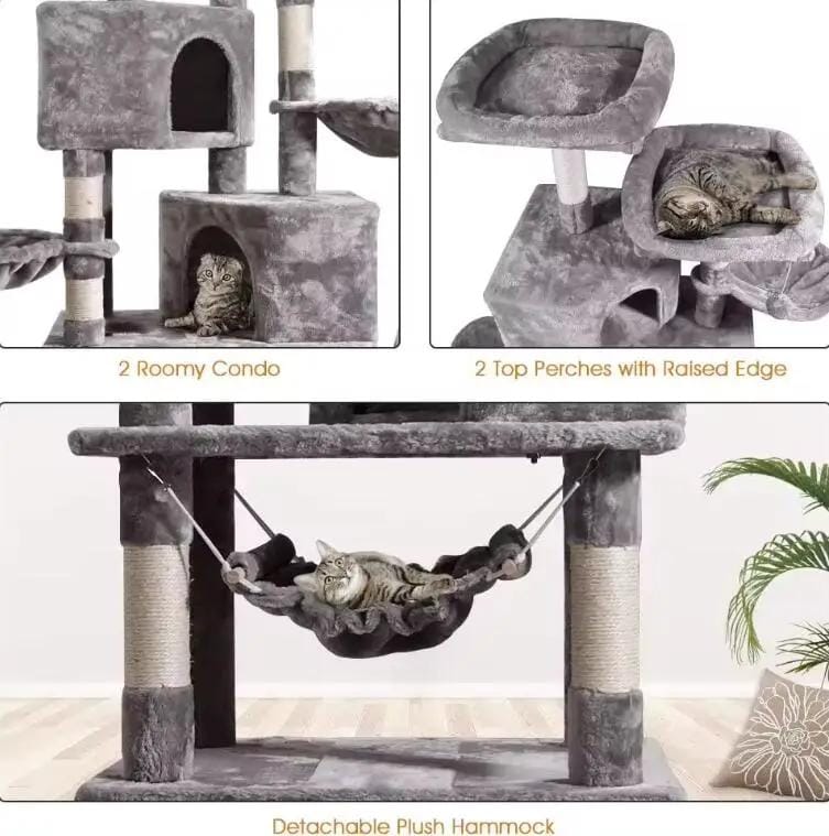 salelink.co.nz Unbranded Cat Tree Tower Cat Tree Tower - Wood (PR8759) | Action Outdoors NZ