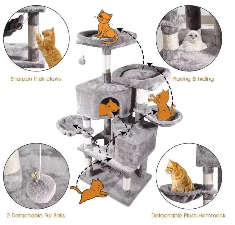 salelink.co.nz Unbranded Cat Tree Tower Cat Tree Tower - Wood (PR8759) | Action Outdoors NZ