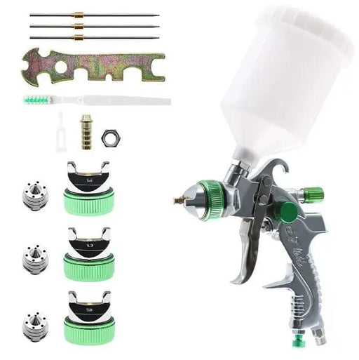 salelink.co.nz Unbranded Spray Gun HVLP Gravity Gun HVLP Gravity Feed Spray Gun Kit With Three Tips