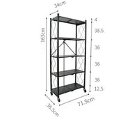 salelink.co.nz Unbranded Folding Shelving Rack Black 5-Tier Folding Shelving Rack Black 5-Tier | Action Outdoors NZ