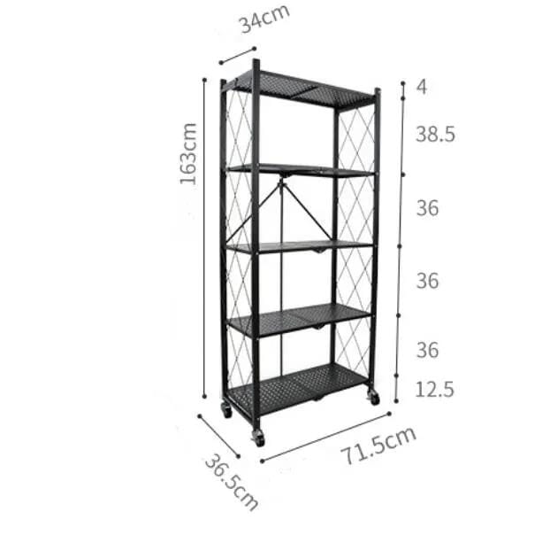 salelink.co.nz Unbranded Folding Shelving Rack Black 5-Tier Folding Shelving Rack Black 5-Tier | Action Outdoors NZ