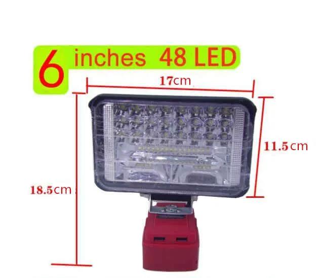 6 Inch LED Work Light for Milwaukee M18 Battery – view 2