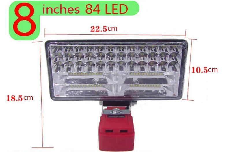 8 Inch LED Work Light Fits Milwaukee 18V Battery – view 2