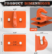 salelink.co.nz Unbranded 2PCS 3/8" Tractor Bucket Grab Hook 2 Pack Three Eighths Tractor Bucket Grab Hook Grade 70