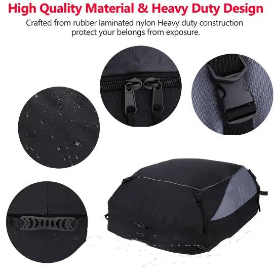 105×90×45cm Soft-Shell Vehicle Rooftop Cargo Carrier Bag – view 5