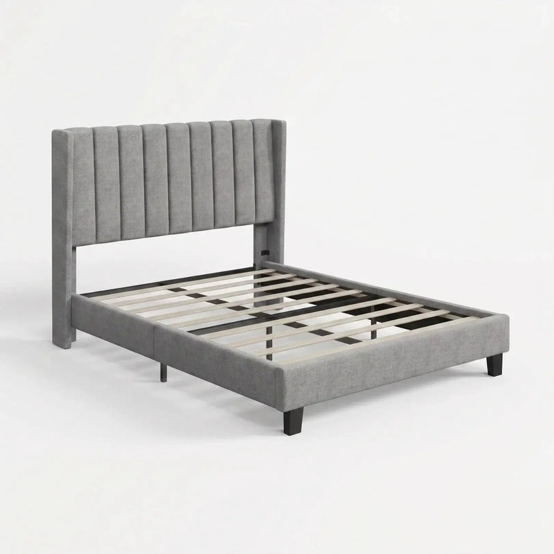 Yaheetech Queen Upholstered Bed Frame Queen Upholstered Bed Frame