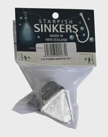 starfish General Starfish Pyramid Sinker Packet 8oz (1 per pack) Starfish Pyramid Sinker Packet 8oz for Surf Fishing