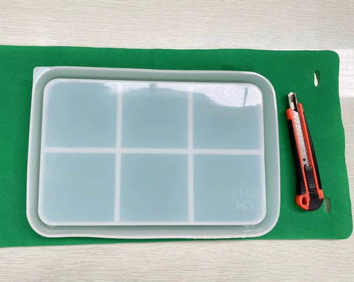Plate Moulds - Large Tray Resin Mould, Craft Jewelry Making Tools Epoxy Mould Resin Mould Silicone Mould – view 2