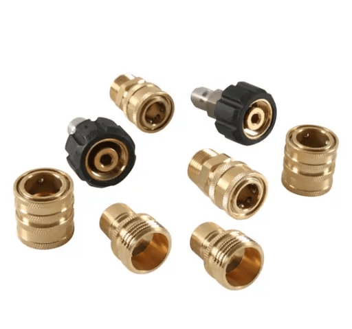 Pressure Washer Adapter Set, Quick Disconnect Kit, M22 Swivel to 3/8'' Quick Connect 3/4" to Quick Release – view 1