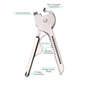 6 in 1 Multi Function Stainless Steel Utility Key Tool Knife Screwdeiver – view 6