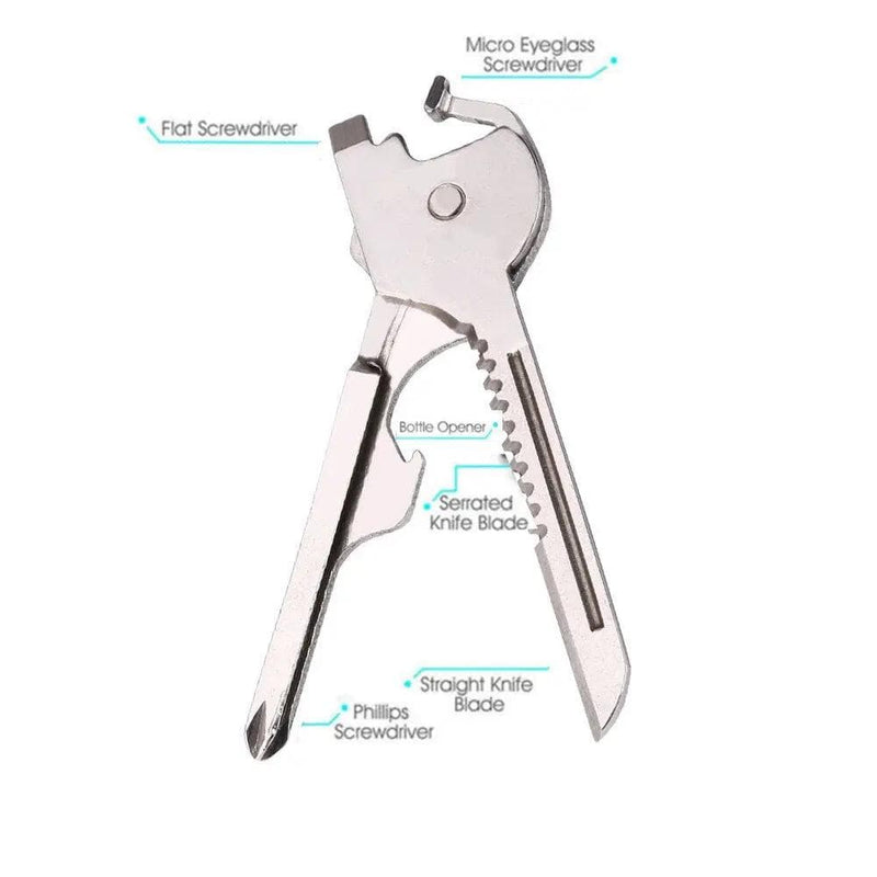 6 in 1 Multi Function Stainless Steel Utility Key Tool Knife Screwdeiver – view 6