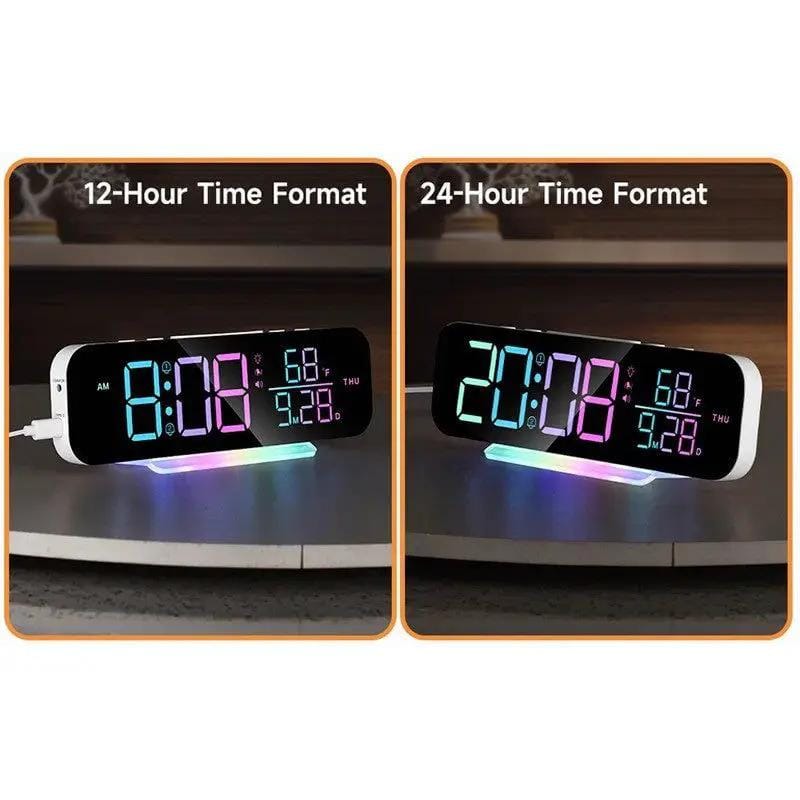 Deafquip RGB Display Vibrating Travel Alarm Clock RGB Display Vibrating Travel Alarm Clock