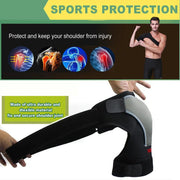 Right Shoulder Adjustable Support Brace Compression Strap Heat Patch Protection Sports – view 5